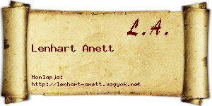 Lenhart Anett névjegykártya
